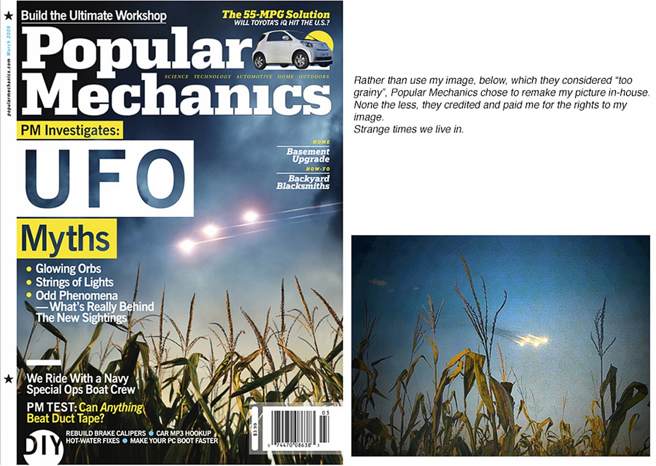Oliver Wasow, Popular Mechanics
2009 March, Commercial publication